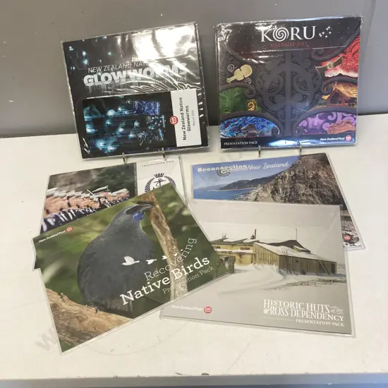 Lot of Six New Zealand Post Stamp Presentation Packs