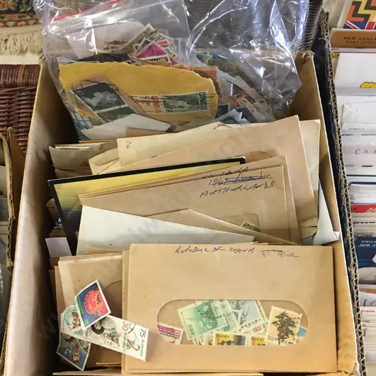 Collection of Stamps Including China, Greece, Spain Etc