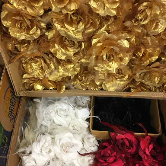 Assorted Faux Rose Clip Ons