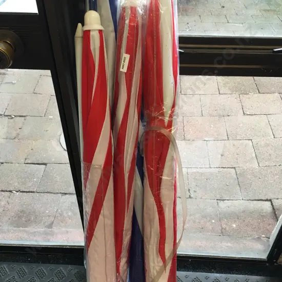 Lot of 5 New Striped Umbrellas