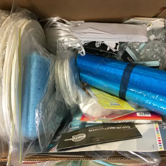 Box Lot Fluffy Decorations, Lanterns Etc