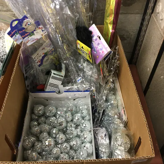 Box Lot Disco Party Items Etc