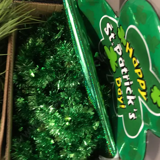 Box Lot St Patricks Decorations Etc