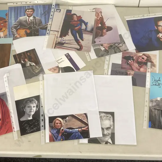 Lot of 16 Autographed Photos of Actors & Actresses With COAs