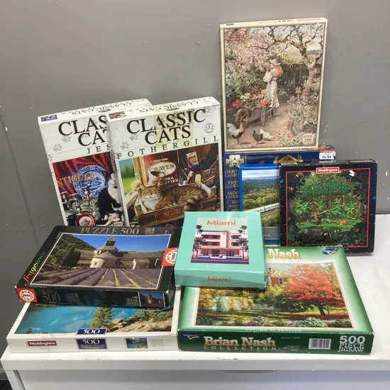 Lot of 10 Jigsaw Puzzles