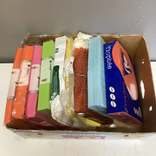 Box lot Assorted Coloured Paper