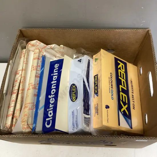 Box lot Assorted Coloured Paper