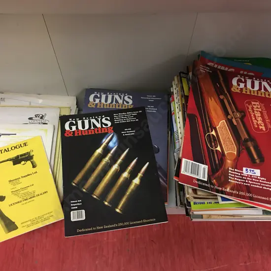 Gung-Ho Annuals, Guns Quarterly Magazines, Gun Yearbook, New Zealand Guns Magazines Etc With Assorted Catalogues