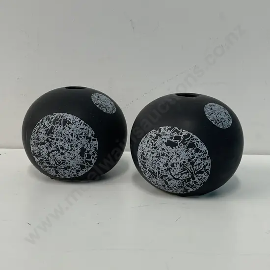 Pair of Modernist Sphere Shaped Vases