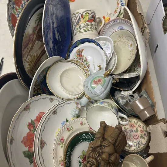 Assorted Crockery, Garden Birds Mug, Poole Egg Cup Etc