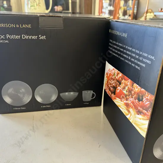 Harrison & Lane 16 Piece Pottery Dinner Set x2