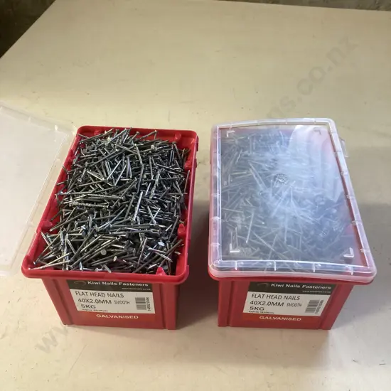 Flat Head Nails 40x2.0mm Smooth - 2 x 5Kg