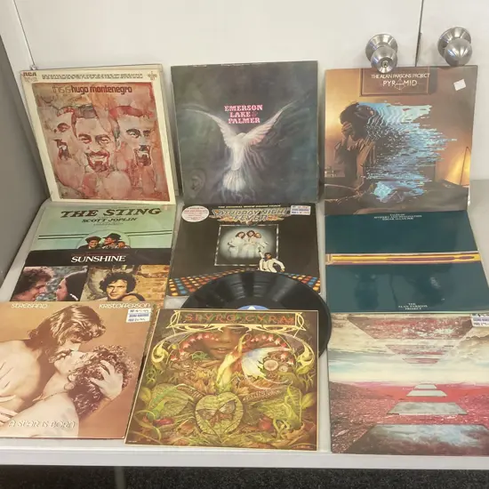 Assorted Vinyl LPs x 11 - Alan Parsons Project, Emerson Lake & Palmer, Spyro Gyra, Movie Soundtracks Etc