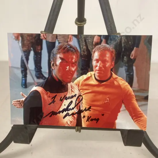 Michael Ansara - Kang, Star Trek The Original Series Signed 4 x 6" Coloured Photo
