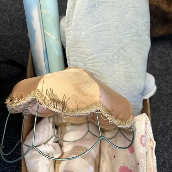 Vintage Linen, Shades, Wallpaper Etc  