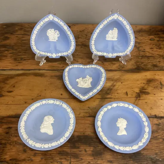 Lot of Five Wedgwood Jasperware Trinket Dishes