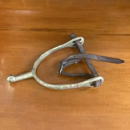 Vintage Solid Nickel English Boot Spur