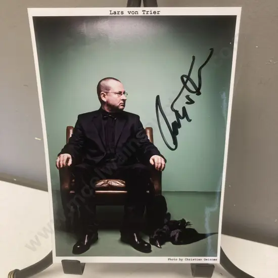 Rare Lars von Trier Signed 21x15cm Photo