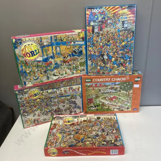Jigsaws x 5 - Van Haasteren, Its A Funny World, RD1 Country Chaos