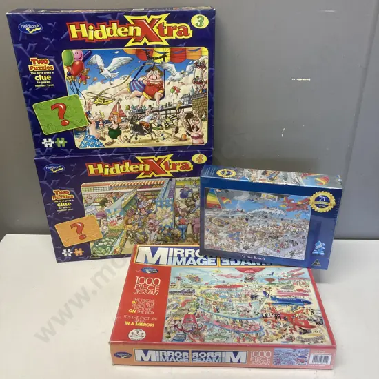 Jigsaws x 4 - Holdsons, HiddenXtra, Mirror Image, At The Beach