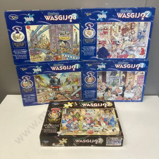 Jigsaws x 5 - Mystery WASGIJ? 1, 2, 4, 8 & Christmas WASGIJ?