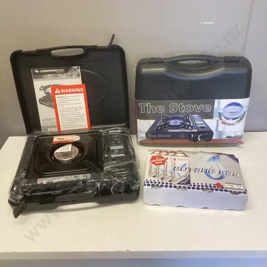 Campmaster Portable Stove, The Stove Portable Stove, 3 x Butane Cartridges