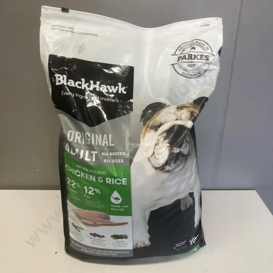 BlackHawk Original Adult Natural Holistic Chicken & Rice 20Kg