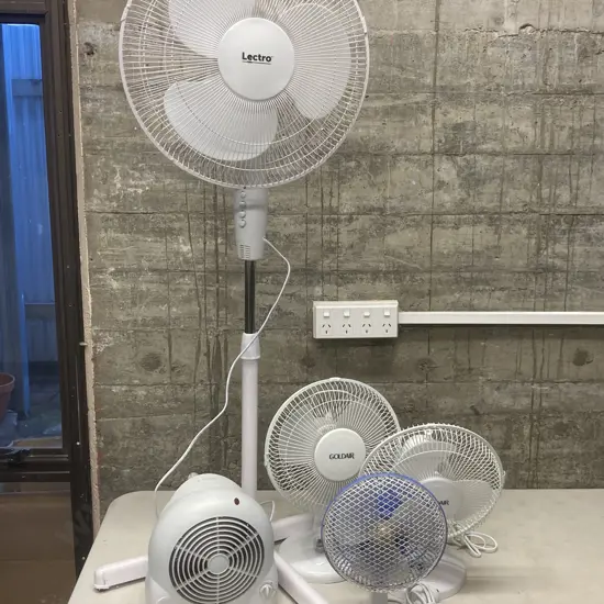 Four Fans & A Fan Heater