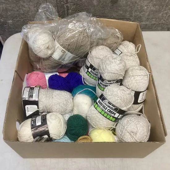 Box lot Assorted Wool