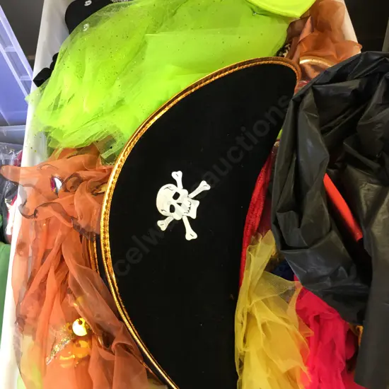 Selection Of Dress Up Clothing In Clear Bin