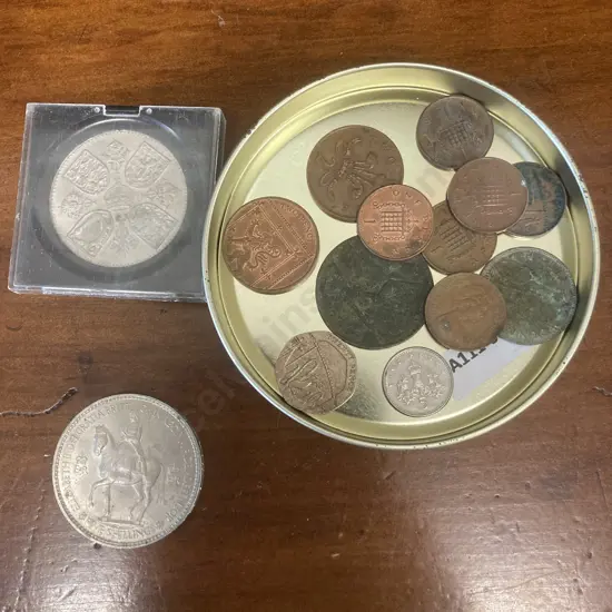 English 2008 Two Pence (Royal Arms), Pair of 1953 Five Shillings, 1914 One Penny, 1(Sold With -18)