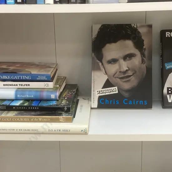 Books - NZ Cricket, Golf - Ross Taylor & Chris Cairns Books Autographed