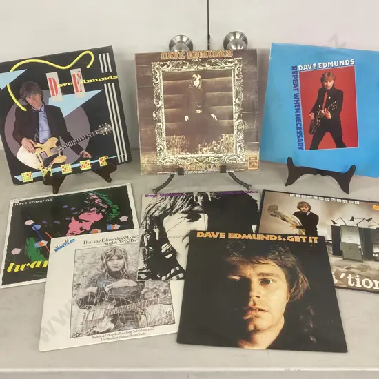 Dave Edmunds Vinyl LPs x 8 - Rockpile, D.E.7, Repeat When Necessary Etc Include & Love Sculpture Singles As & Bs