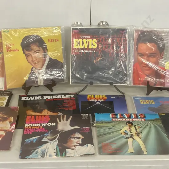 ELVIS Vinyl LPs x 11 - From Elvis In Memphis, Moody Blue, Lets Be Friends Etc Includes 2 Box Sets