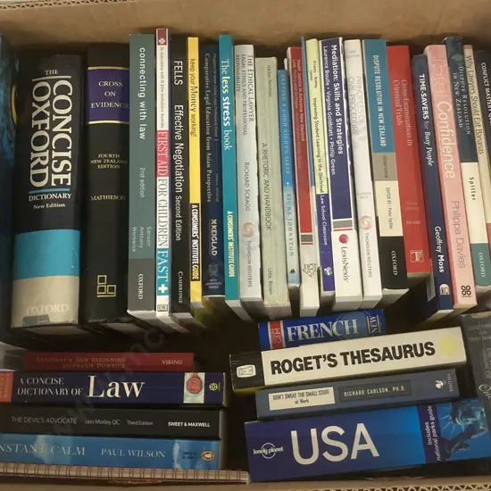 Box lot Books - Law, Self Help Etc