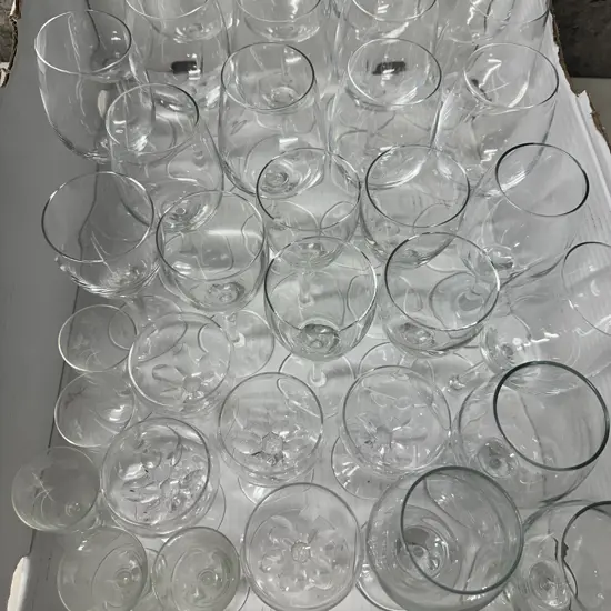 Selection Of Glasses Including Wine, Sherry Etc