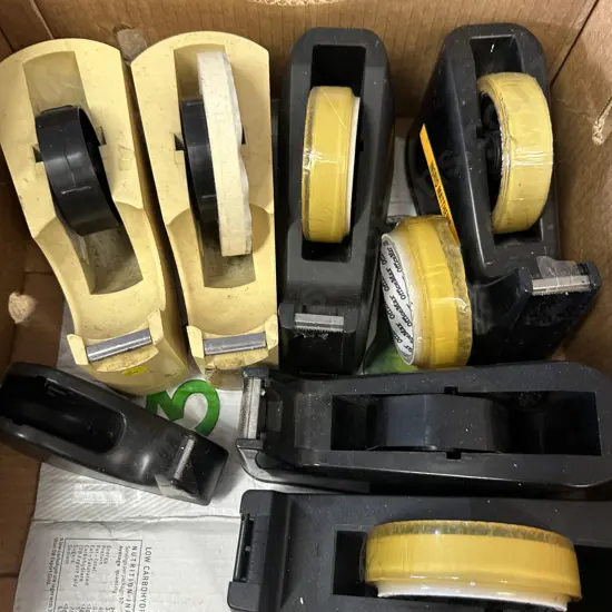 Selection Of Sellotape Dispensers & Sellotape 