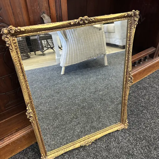 Small Vintage Ornate Rectangular Mirror H50,W40cm.