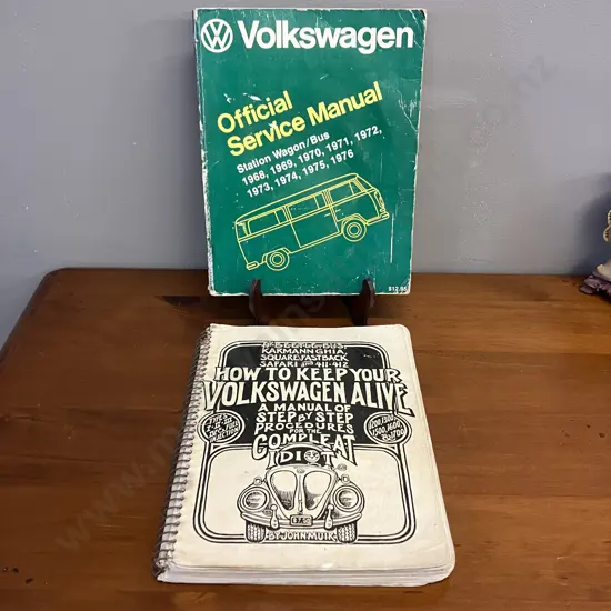 Volkswagen Station Wagon/Bus Official Service Manual 1968-1976 & How To Keep Your Volkswagen Alive by John Muir 1976