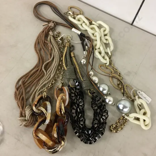 Selection Of Costume Jewellery Necklaces Including La Source Etc