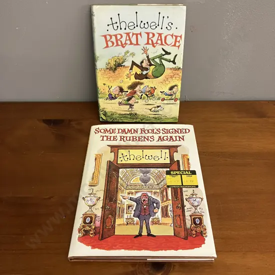 Thelwell's Brat Race 1977 Hardcover & Some Damn Fools Signed The Rubens Again 1982 Hardcover