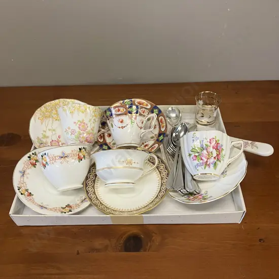 Assorted China, Glass, Spoons