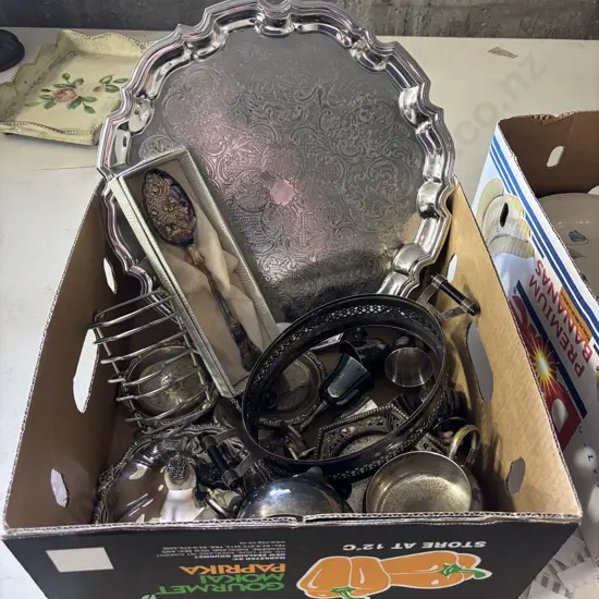 Box of Assorted Silverware