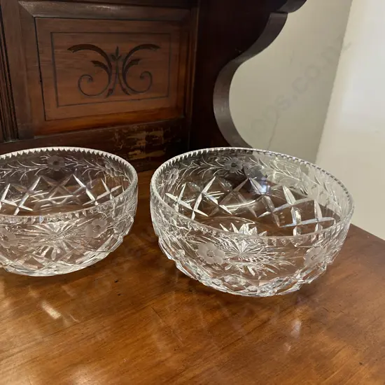 Vintage Crystal Bowls x2