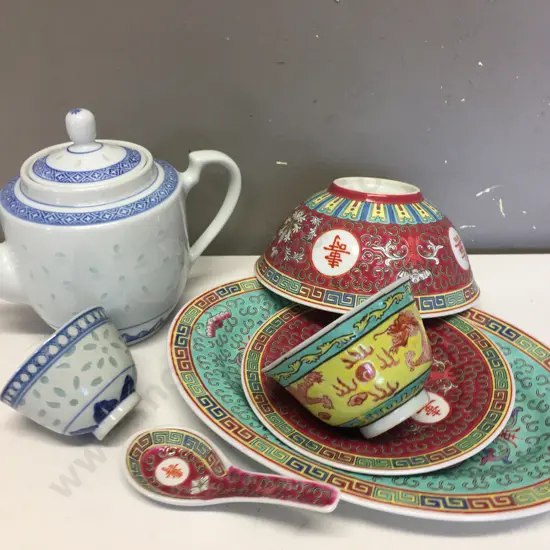 Selection Of Chinese Dishes & Plates