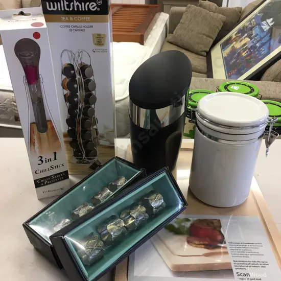 Scanwood Board, Napkin Ring Sets, Chillstick, Capsule Holder Etc