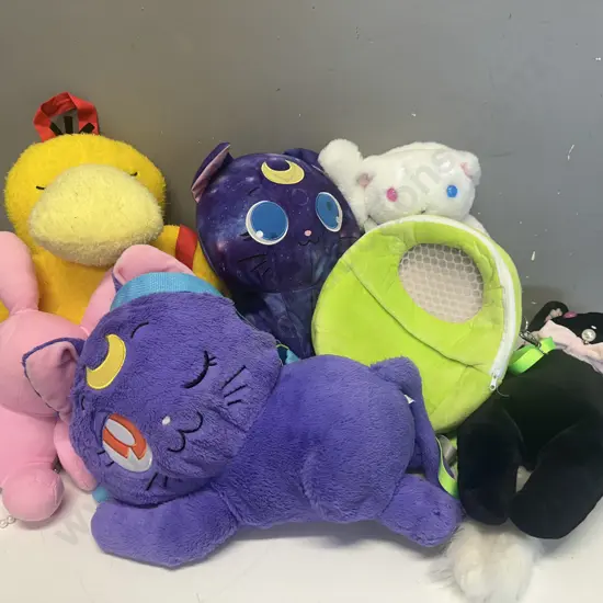 Selection of Soft Toys Including Back Packs Etc