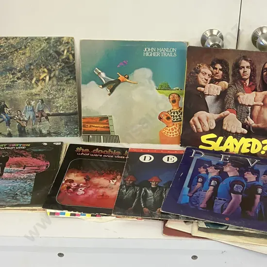 Vinyl LPs - Wings Wild Life, John Hanlon Higher Trails, Slade Slayed?, Gary Burton Norwegian Wood, Devo, Doobie Bros Etc