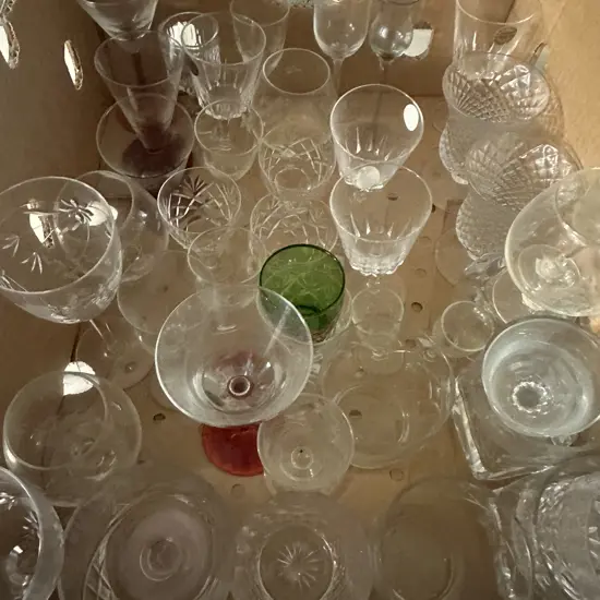 Box Lot Assorted Glasses