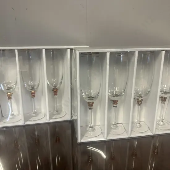 Harrison & Lane Champagne Glasses - 2 x Boxes of 4